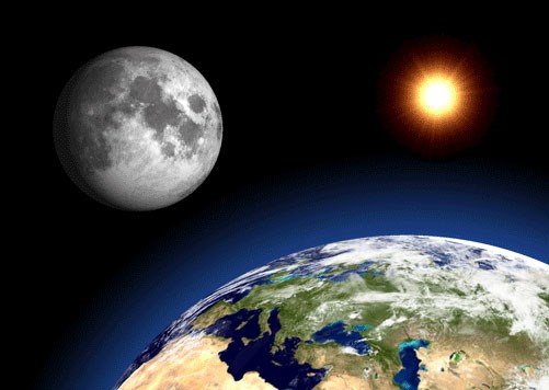 khoảng cách từ trái đất tới mặt trăng
